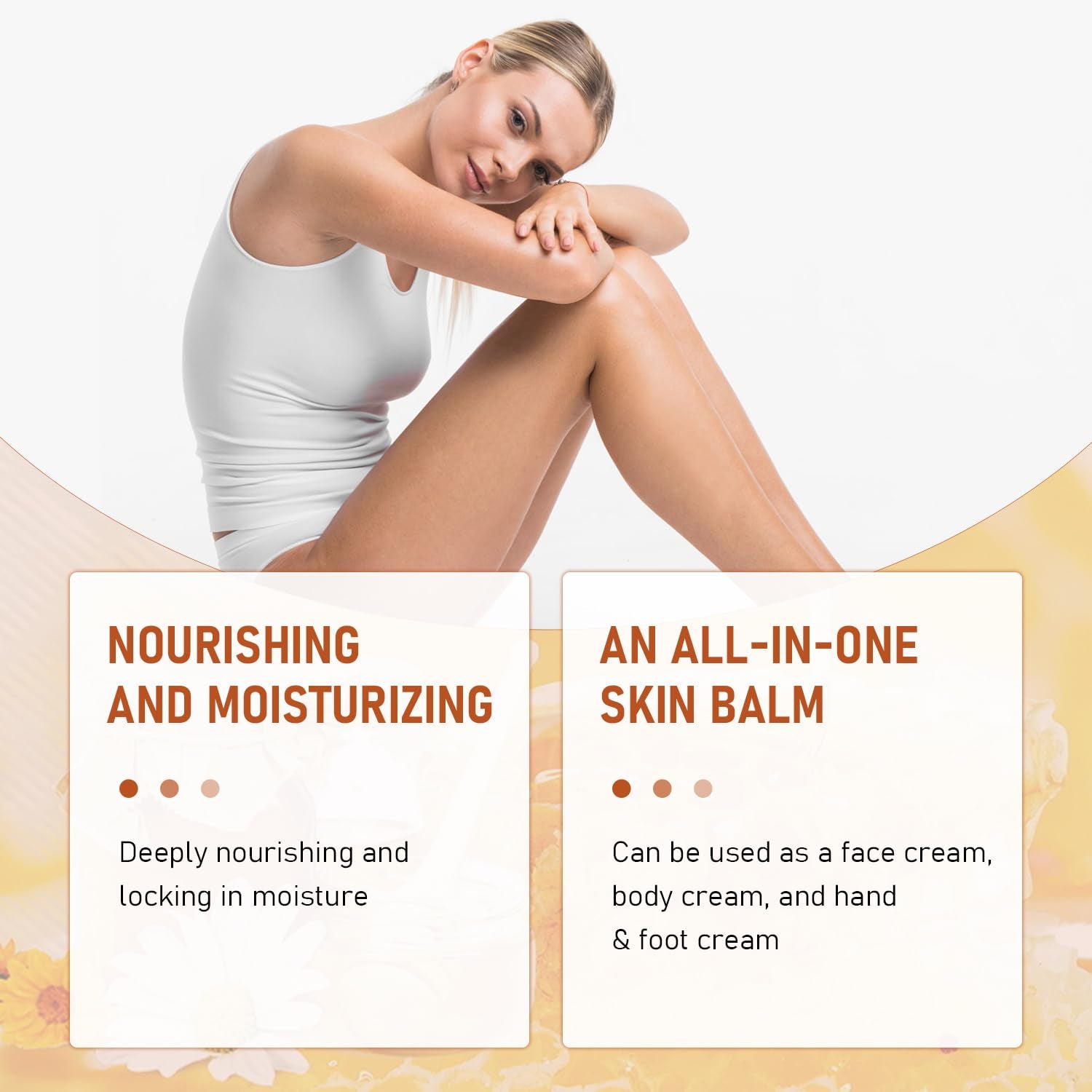 Tallow and Honey Balm, Premium Beef Tallow and Wild Honey, Balm for Skin Hydration, Grass-Fed Beef Tallow & Raw Wild Honey Balm, Tallow Balm for Skin Hydration, Tallow Face Moisturizer (2Pcs)