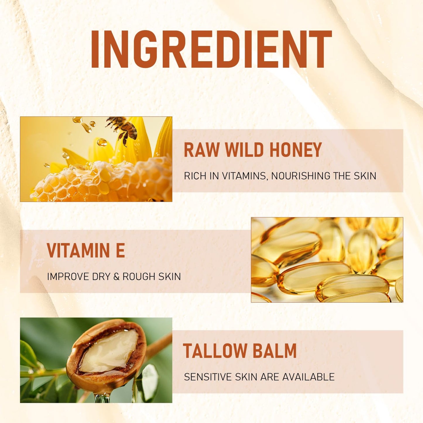 Tallow and Honey Balm, Premium Beef Tallow and Wild Honey, Balm for Skin Hydration, Grass-Fed Beef Tallow & Raw Wild Honey Balm, Tallow Balm for Skin Hydration, Tallow Face Moisturizer (2Pcs)